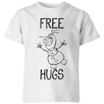 T-Shirt Enfant La Reine des Neiges - Olaf Free Hugs - Blanc - 3-4 ans