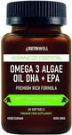 Vegan Omega 3, High Strength Algae Oil, DHA + EPA, 60 Softgel Capsules