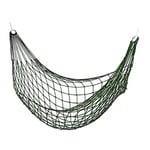 Relaxdays Hamac Filet, de Jardin pour Une Personne, Camping, léger pour intérieur et extérieur,Vert