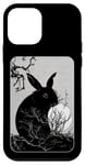 Coque pour iPhone 12 mini Amoureux des lapins, lapin et lune