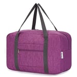 Narwey Sac de Voyage 40x20x25 Ryanair Cabine Bagage Pliable Sac Voyage Bagage Avion Sac de Sport Sac Weekend Femme Homme (Violet Foncé)