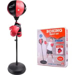 LESHP Sac de frappe Punching Ball Enfant sur pied Poire de boxe Gants et Pompe inclus Stand 75cm 115cm Hauteur réglable Cadeau