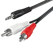 Standard Minijack til 2xPhono kabel - 1.5 m