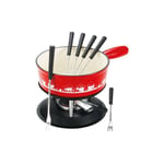 TABLE & COOK - Service à fondue savoyarde 22cm Montagne rouge