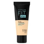 Soins visage Maybelline New York  FIT ME MATTE+PORELESS foundation 118-nude