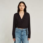 Tacoma Wrap Shirt - Black - Women