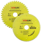 TCT185MXAPRO Lame de scie circulaire de la gamme professionnelle TCT 185 mm 40 et 80 dents x 30 mm alésage 16, 20, 25 mm Bagues de réduction compatibles avec Bosch, Makita, Dewalt