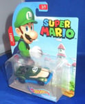 MATTEL SUPER MARIO BROS. COLLECTOR HOT WHEELS CARS LUIGI #2 OF 7