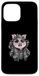 Coque pour iPhone 13 Pro Max Cochon kawaii de dessin animé avec une tenue de dragon cool