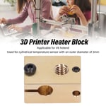 (Brass)3D Printer Heat Block Practical Strong Temperature Elasticity Accurate