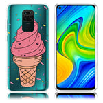 Deco Xiaomi Redmi Note 9 skal - Röd Glass