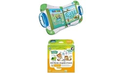 Bundle of LeapFrog LeapStart Electronic Book, Educational Playbook Toy for Toddler and Pre School Boys & Girls 2, 3, 4, 5 Year Olds, Green + Leapfrog Level 1 200 Words Activity Book