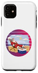 iPhone 11 Santa at the beach jolly Santa lounging on the sand Xmas Case