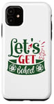 Coque pour iPhone 11 Let's get baked Christmas Baker Funny Christmas Baking Men Women