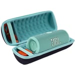 co2CREA Hard Travel Case for JBL Charge 5 Charge 4 Portable Bluetooth Speaker (Internal Teal)