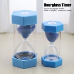 (Blue )Hexagonal Hourglass Sand Timer 30 Minutes Timer Clock For Classroom GB