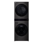 LG 12/9kg WashTower All-In-One Stacked Washer Dryer - Black Steel