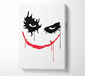 Joker Face Canvas Print Wall Art - Small 14 x 20 Inches