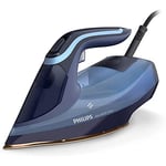 Philips Domestic Appliances Azur 8000 Series Steam Iron - 55 g/min Continuous Steam, 240 g Steam Boost, 3000 W, OptimalTEMP Technology, SteamGlide Elite, Light Blue (DST8020/26)