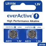 2 X everActive AG13 LR44 Piles Alcalines LR1154 A76 SR41 1.5V Grand Valeur