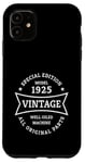 Coque pour iPhone 11 Vintage 100e anniversaire Né en 1925 Vintage 100 ans Cadeau