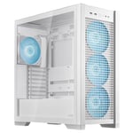 ASUS TUF Gaming GT302 ARGB Boîtier Tour intermédiaire ATX avec Quatre Ventilateurs ARGB 140 x 28 mm pour Flux d'air et Pression Statique, Panneau Interchangeable, Panneau supérieur Amovible, Support