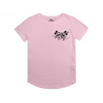 Disney Womens/Ladies 100 Years Mickey & Minnie Mouse Back Print Roll Sleeve T-Shirt - M