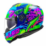 LS2, Casque Moto Modulable Strobe II SVENT Gloss Blue Green, XXL