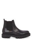 Tommy Hilfiger Chunky Leather Chelsea Boots, Black