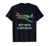 American World War 2 Aircraft Curtiss P-40 Warhawk T-Shirt