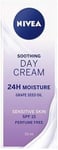 NIVEA Sensitive Day Cream (50 ml), Face Cream and Moisturiser with SPF 15 for S