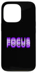 Coque pour iPhone 13 Pro Purple Focus Illusion d'optique graphique violet