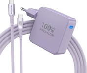 100W USB C Chargeur GAN Ordinateur Portable Type C pour MacBook Pro 16 15 14 Zoll, MacBook Air, iPad Pro, Galaxy S24 S23, Dell XPS, HP, Lenovo Thinkpad Yoga, Tablet