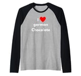 Fun Graphic-I Love german chocolate Raglan Baseball Tee