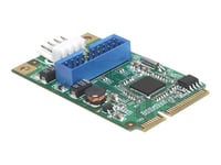 Delock Minipcie I/O Pcie Full Size 1 X 19 Pin Usb 3.0 Pin Header - Usb-Adapter - Pcie Mini Card - Usb, Usb 2.0, Usb 3.0