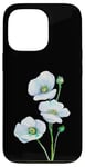 Coque pour iPhone 13 Pro Coquelicot blanc symbole de paix pour jardiniers botanistes fleurs