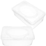 2Pcs Wet Wipes Dispenser Box Toilet Wipes Dispenser Box Tissue Storage Box Baby