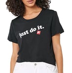 Nike W NSW Tee Prep JDI T-Shirt Femme, Black/(White), FR : 2XL (Taille Fabricant : 2XL)