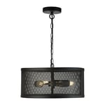 Searchlight 12483-3BK Fishnet 3 Light, pendant, matt black