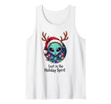 Funny Alien Lost in the Holiday Spirit Christmas Tank Top