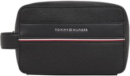 Tommy Hilfiger TH Corp WASHBAG PU AM0AM13048, Trousse de Toilette Homme, Black (Black), OS