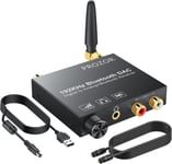 Convertisseur Dac 192 Khz Bluetooth 5.0 Récepteur Avec Volume Réglable Adaptateur Optique Jack 3,5Mm Audio Stéréo L/R Digital Toslink Vers Stéréo L/R Rca Avec Optique Câble