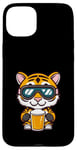 Coque pour iPhone 15 Plus Ski Tiger avec bière | Apres Ski Comic