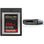 SanDisk Extreme PRO 256GB CFexpress Card Type B for RAW 4K video with the SanDisk PRO-READER CFexpress Card Reader for super-fast media transfers