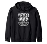 Vintage December 1982 Aged with Excellence Birthday Zip Hoodie