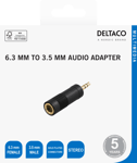 Deltaco Headphone adapter 6.3mm female - 3.5mm male  black