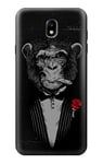 Funny Gangster Mafia Monkey Case Cover For Samsung Galaxy J7 (2018), J7 Aero, J7 Top, J7 Aura, J7 Crown, J7 Refine, J7 Eon, J7 V 2nd Gen, J7 Star