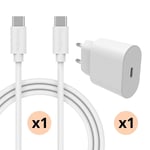 Samsung Galaxy Tab S7 FE Kit för optimal laddning med 2m USB-C-kabel, vit