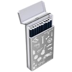 PADGENE Etui à Cigarette Femme Boîte Porte 20 Cigares Slim Rangement de Cigarettes en Aluminium Cadeau Noël (Gris)