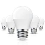 LEDYA E27 LED Bulbs, 5W 3000K Warm White E27 Screw Bulbs, Screw in Light Bulb, 40W Incandescent Bulb, 400 Lumens, Non-Dimmable, G45 Golf Ball Energy Saving LED Bulb for Floor Table Lamps